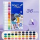Acrylic markers,36 colors, quick-drying, with a rubber grip, suitable for all surfaces.